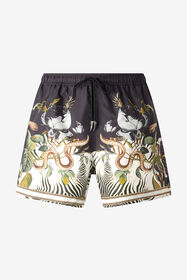 RC Shorts Mare Stampa Animalier E Fang Nero/Bianco URH00S-5RN71