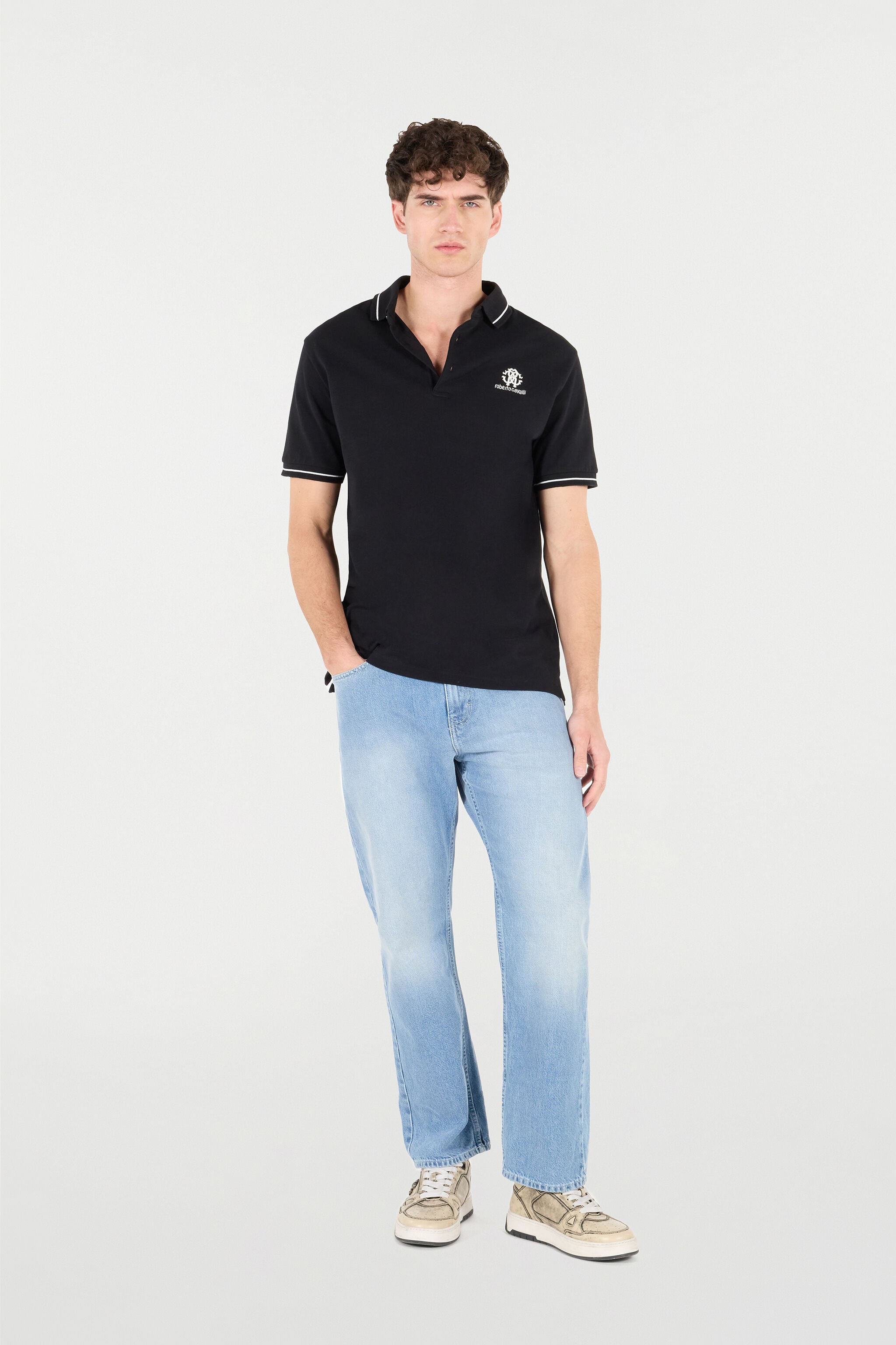 RC Polo Con Monogram RC E Logo Nero POT64B-KB001