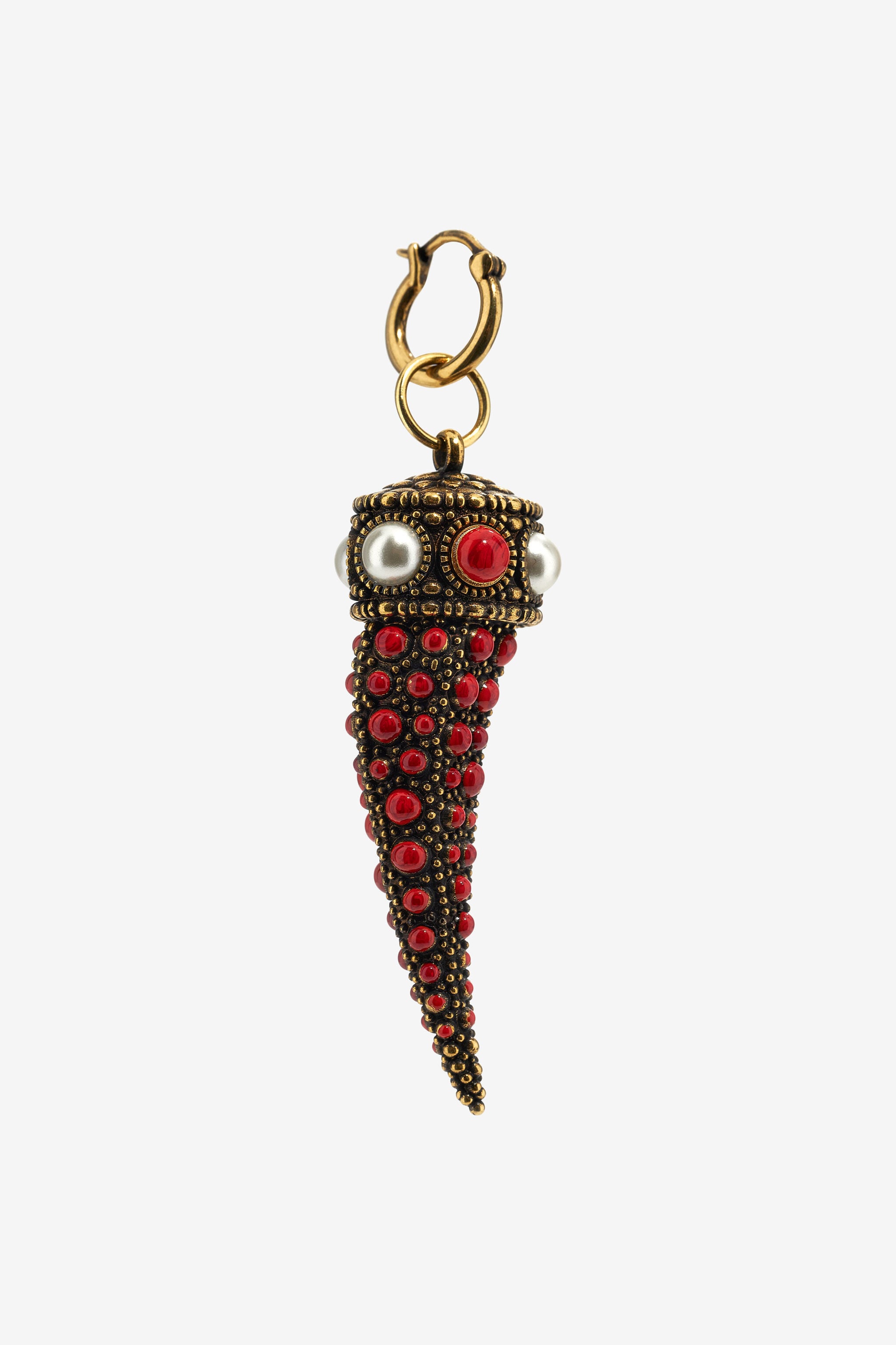 RC Dangling earrings with stones Red SKG003-AM081