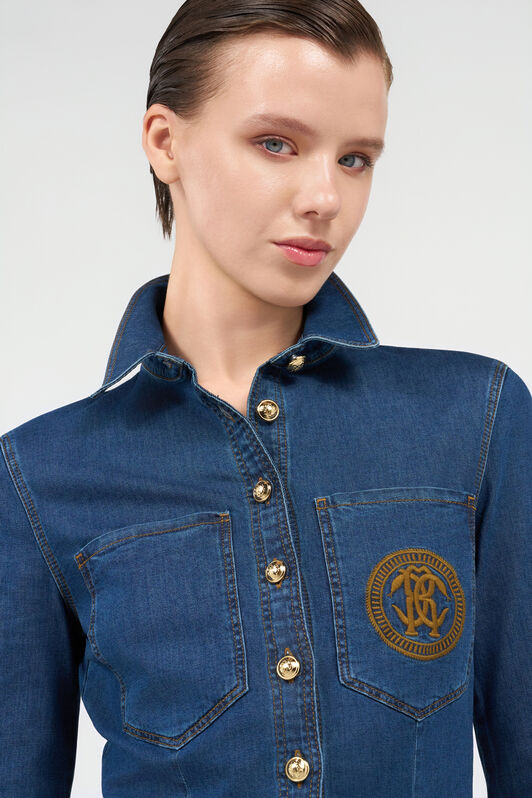 RC Jeanshemd Mit Monogram RC DARK BLUE QOJ70K-DLO09