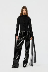 RC Maglia Crop Intrecciata A Collo Alto BLACK XWM606-MQ015