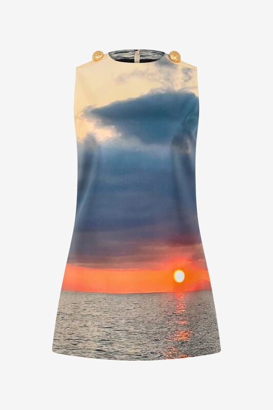RC Sunrise Print Short Dress RC Sunrise Print Short Dress Blue/Orange UWT138-4QN96