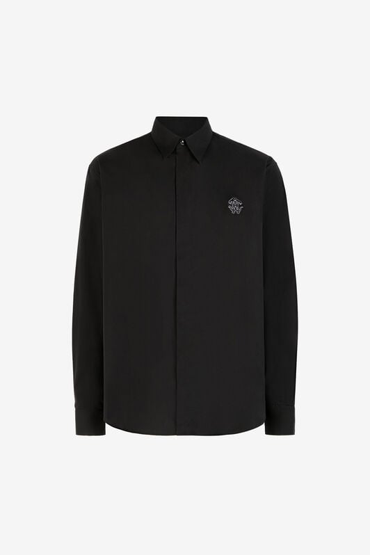 RC Embroidered-logo cotton shirt RC Embroidered-logo cotton shirt Black RRT710-CH061