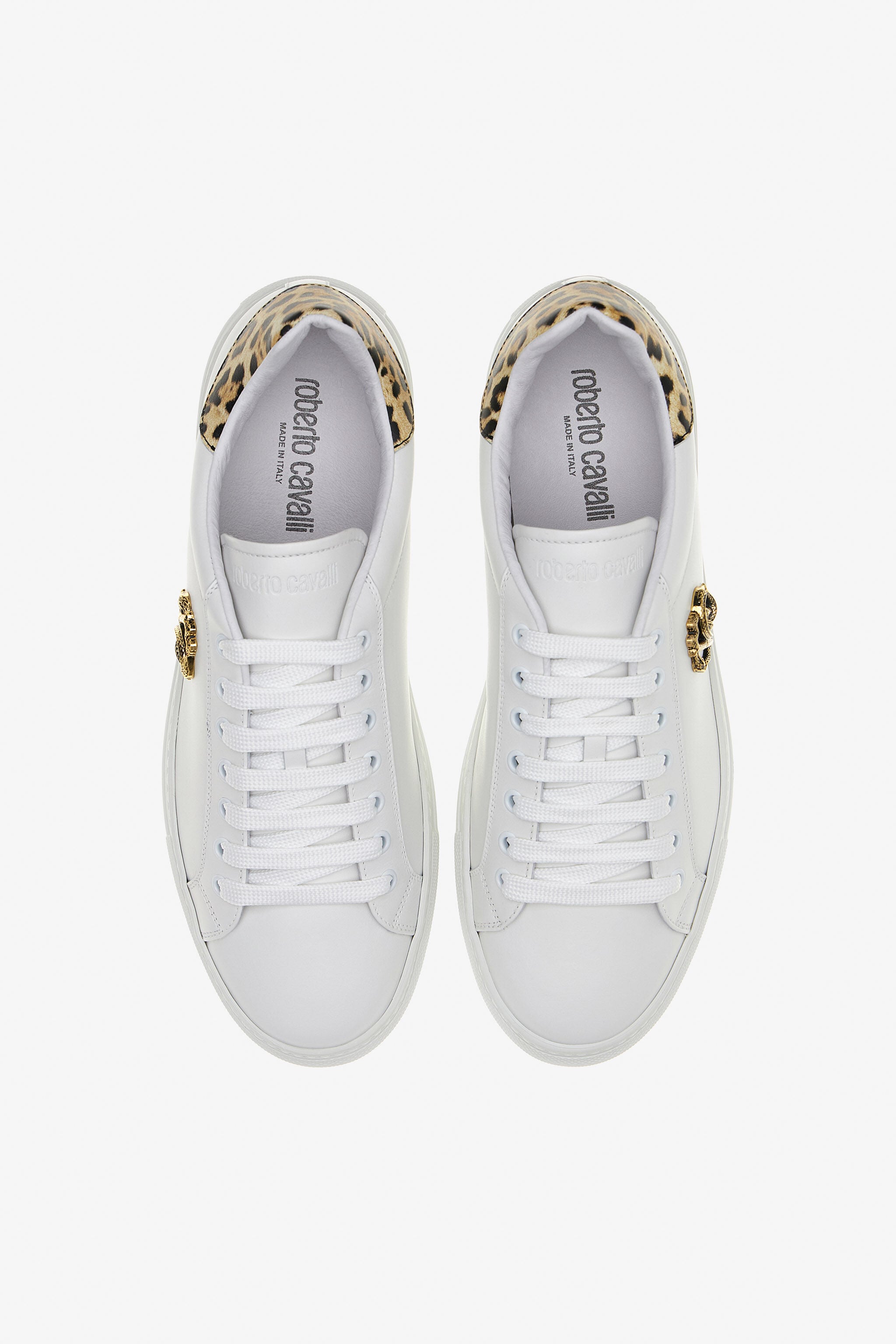 RC Zapatilla De Piel Blanca Con Mirror Snake RC Zapatilla De Piel Blanca Con Mirror Snake Blanco/Oro SRS009-PZA90