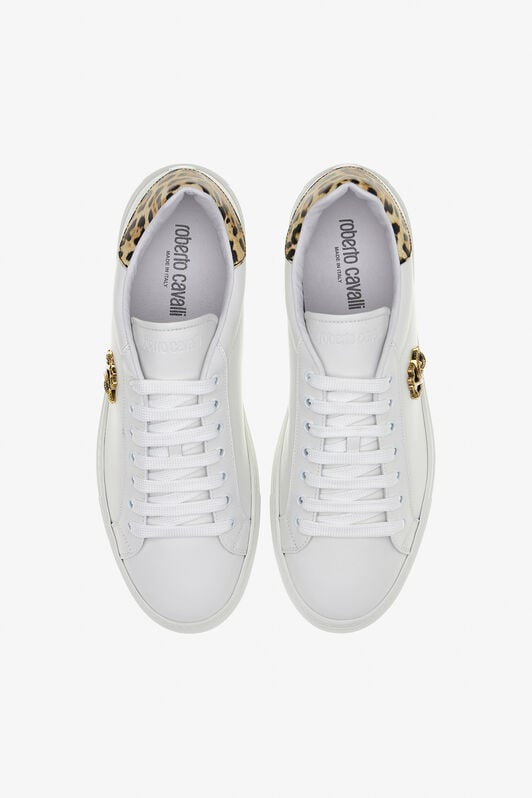 RC Zapatilla De Piel Blanca Con Mirror Snake RC Zapatilla De Piel Blanca Con Mirror Snake Blanco/Oro SRS009-PZA90