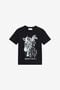JU T-Shirt À Imprimé Zèbres Et Logo JU T-Shirt À Imprimé Zèbres Et Logo Noir UJT60B-JD001