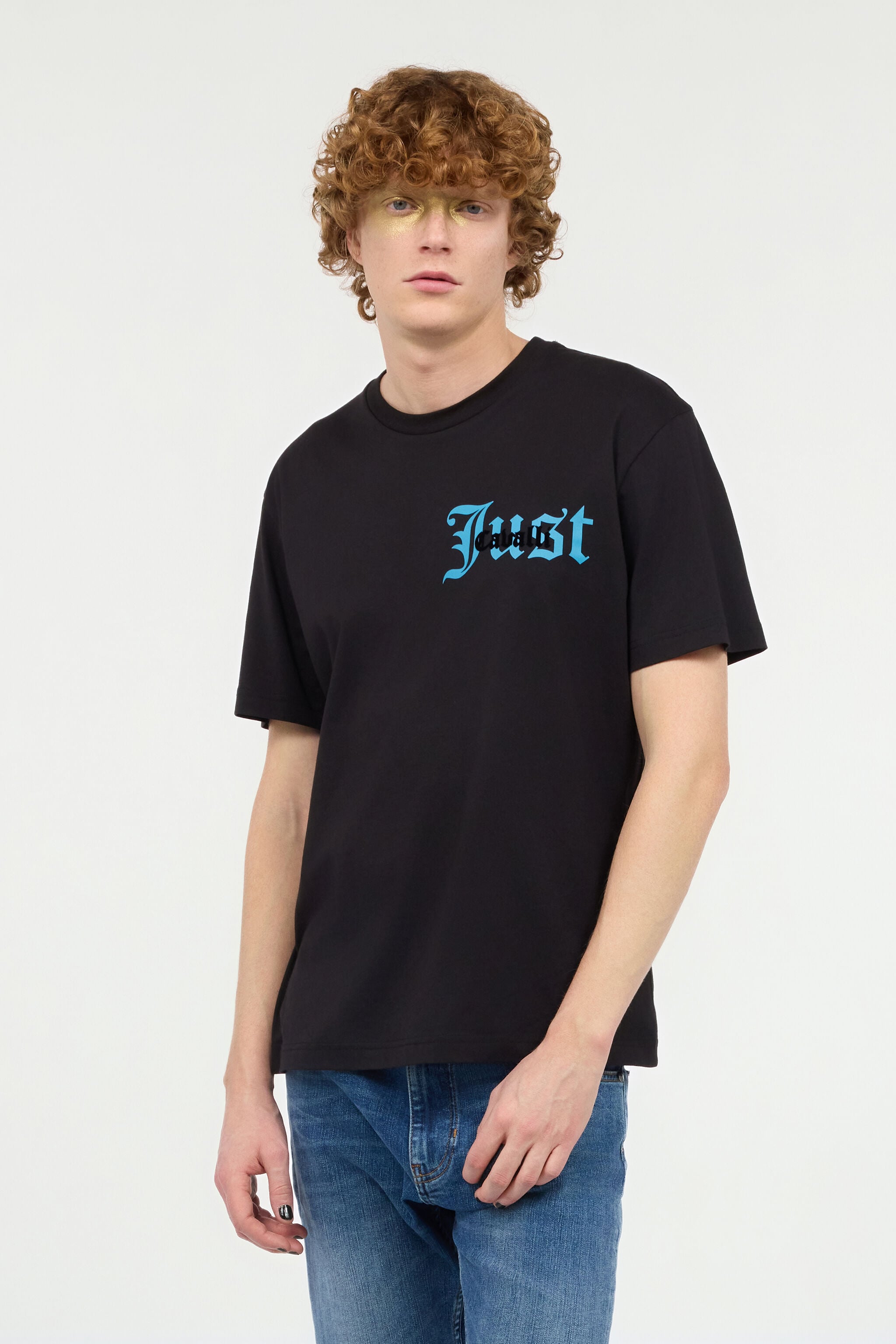 JC T-Shirt With Two-Tone Logo JC T-Shirt With Two-Tone Logo Black UFT057-UF077