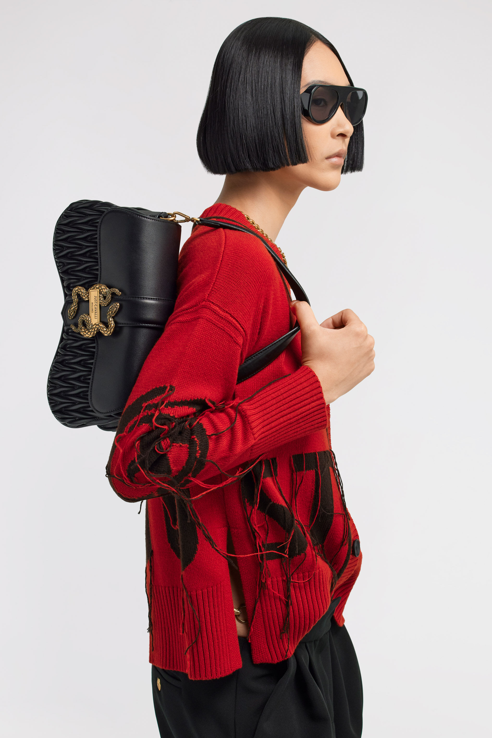 Just Cavalli Shoulder Bag in Black for Women | Roberto Cavalli®