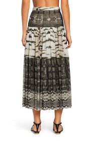 RC LA Tigresse reptilla pleated skirt Black/White MQT305-GFA39
