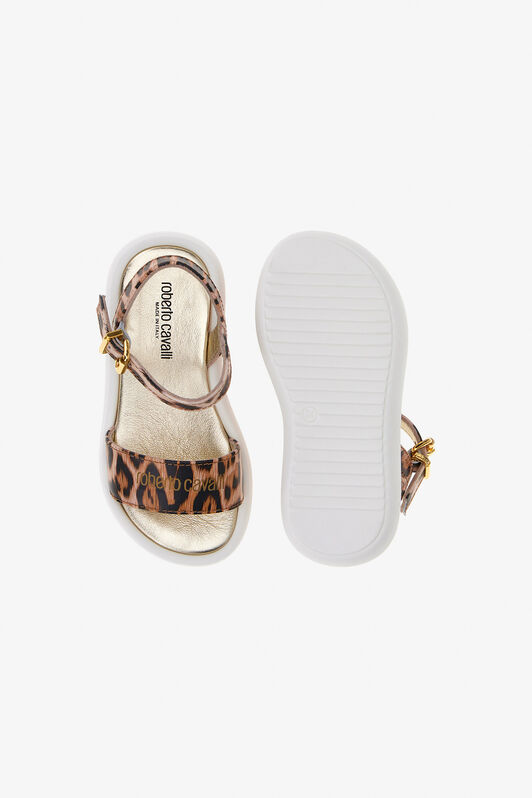 JU RC Logo Sandals JU RC Logo Sandals JAGUAR/GOLD SJS01B-PZJ02