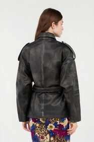 JC Black Leather Jacket BLACK VFP007-VF475