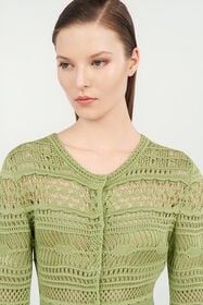 RC Knit cardigan with contrast details LIGHT GREEN WQM905-MA018