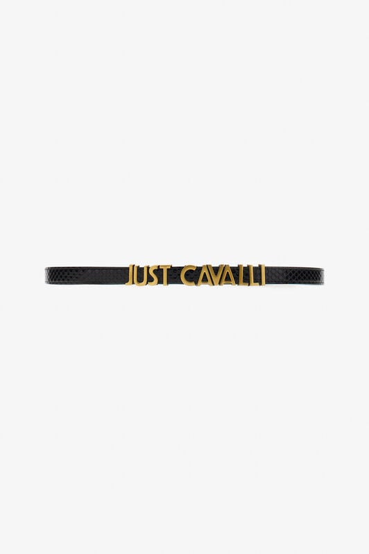 JC Just Cavalli Logo Belt JC Just Cavalli Logo Belt Black TFC019-TF521