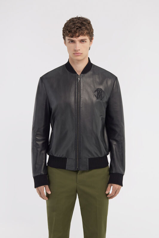 RC Leather bomber Schwarz SRP800-PN002