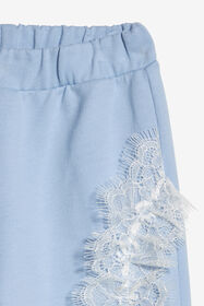 JU Sports Pants With Lace Ruches LIGHT BLUE UJT203-CF050