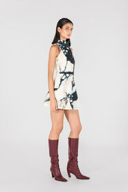 RC Mini dress with Marble print Black/White TWT130-9MN18