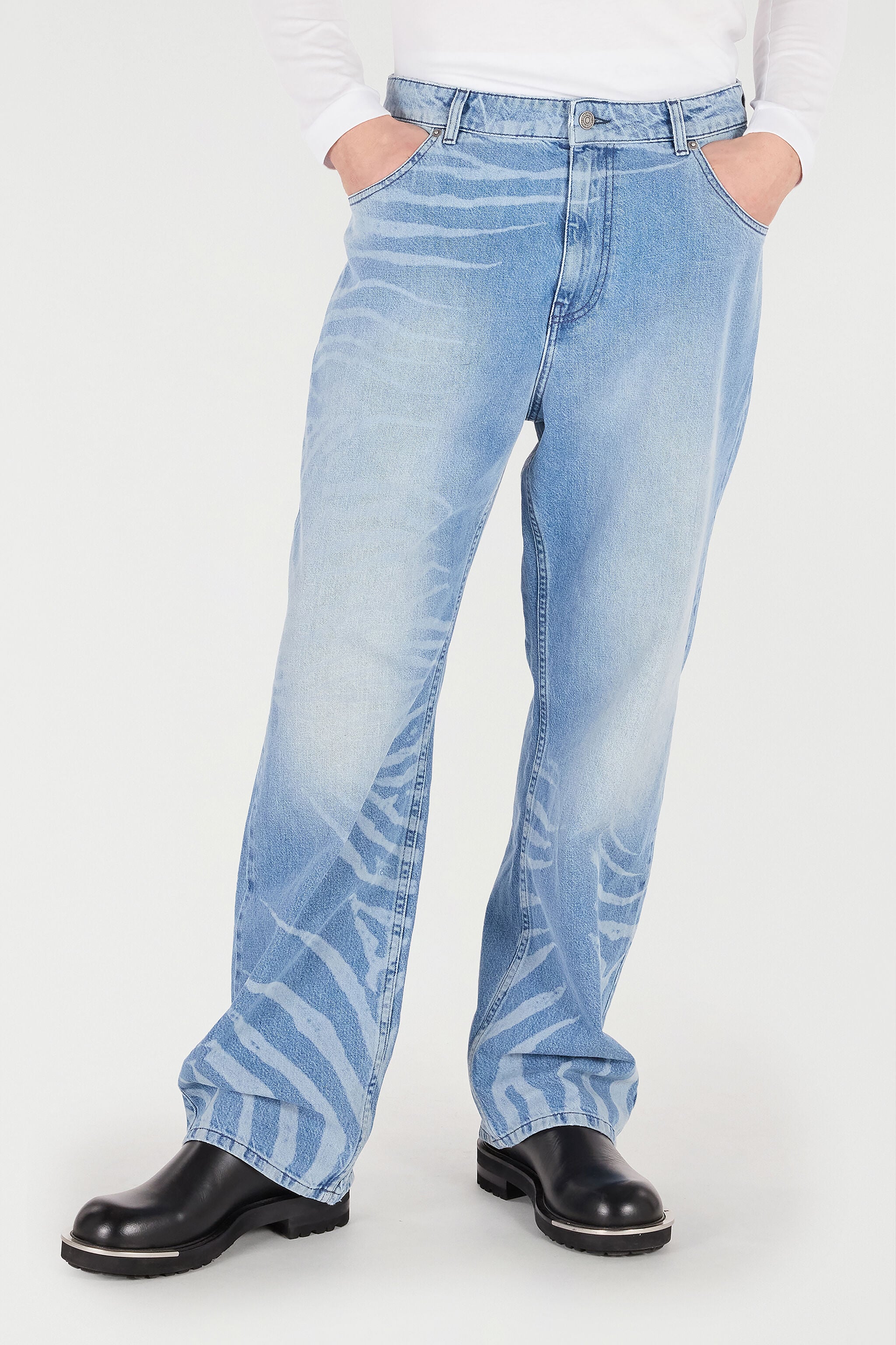 RC Zebra Design Jeans RC Zebra Design Jeans Light blue URJ211-VMN73