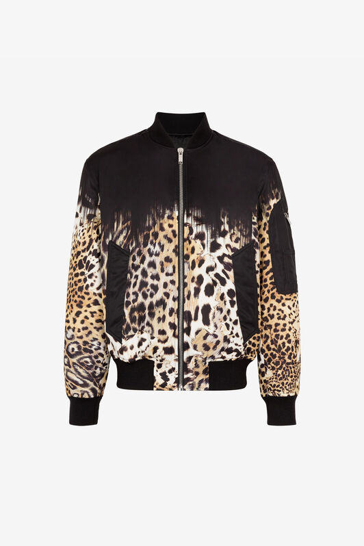 RC Queen of Sicily-Print Bomber Jacket RC Queen of Sicily-Print Bomber Jacket Light brown RRT403-5R003