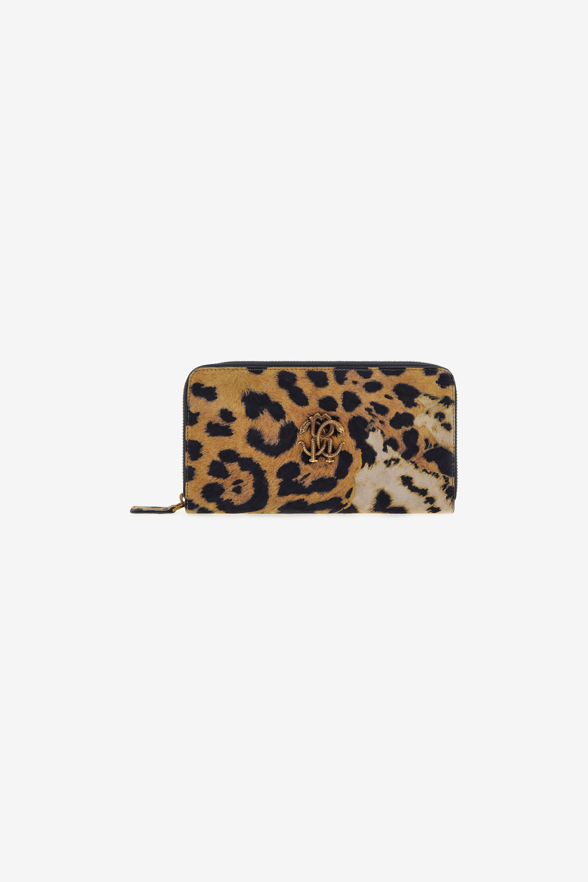 RC Zip-Around-Brieftasche mit Jaguar-Print Hellbraun SKA001-PZC26
