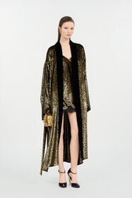 RC Fil Coupé Leopard Print Coat BLACK/GOLD WKT502-FT061