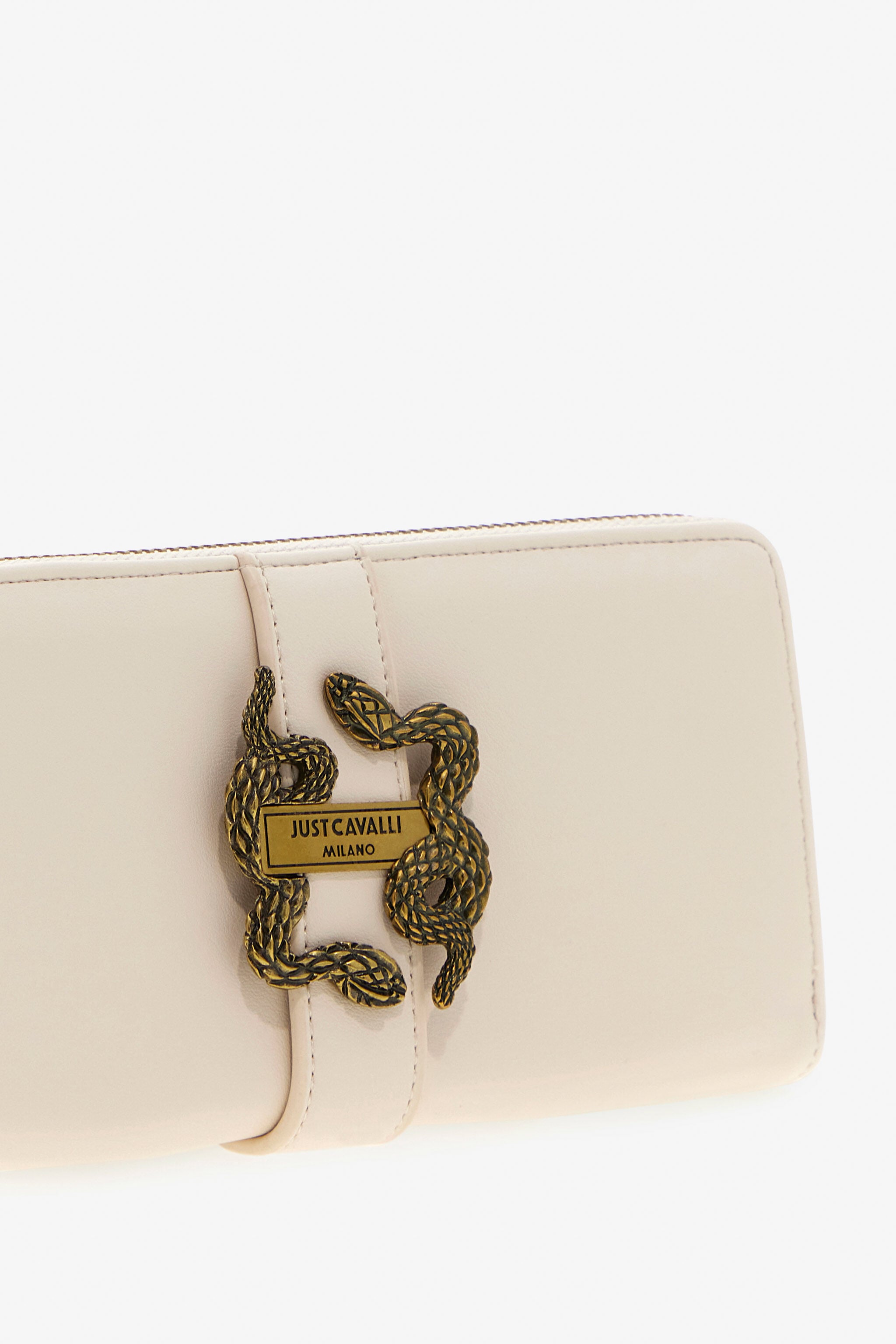 JC Just Cavalli Zip Wallet JC Just Cavalli Zip Wallet Ivory TFP036-TF495