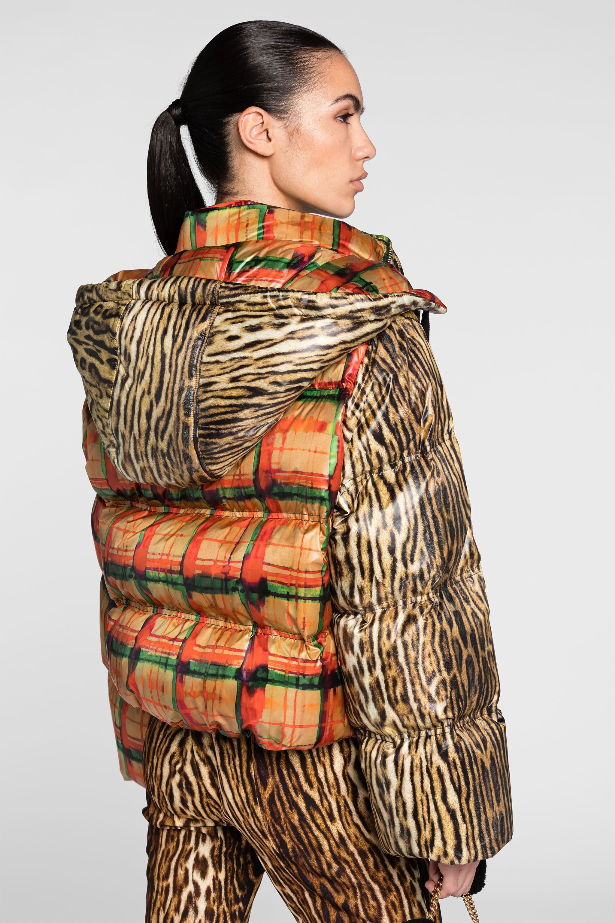 RC Doudoune à imprimés ocelot et tartan RC Doudoune à imprimés ocelot et tartan MULTICOLOR PKT800-9JE39
