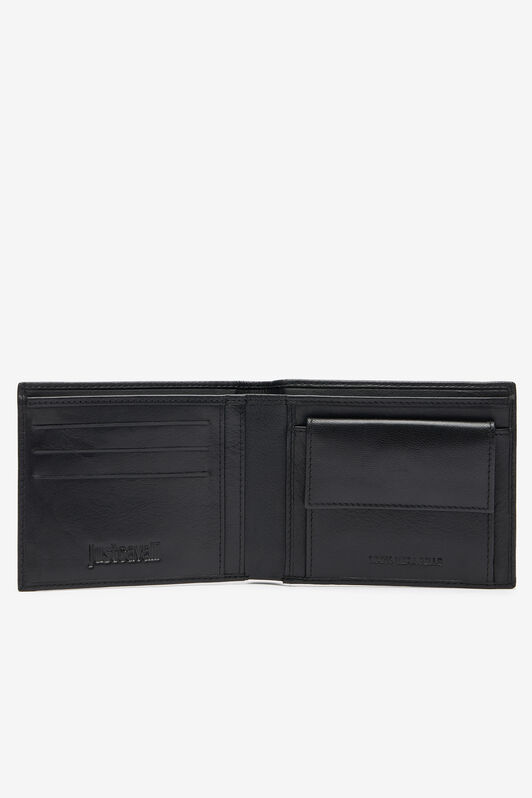 JC Just Cavalli Black Bifold Wallet with Embossed Logo JC Just Cavalli Black Bifold Wallet with Embossed Logo BLACK VFP020-VF576