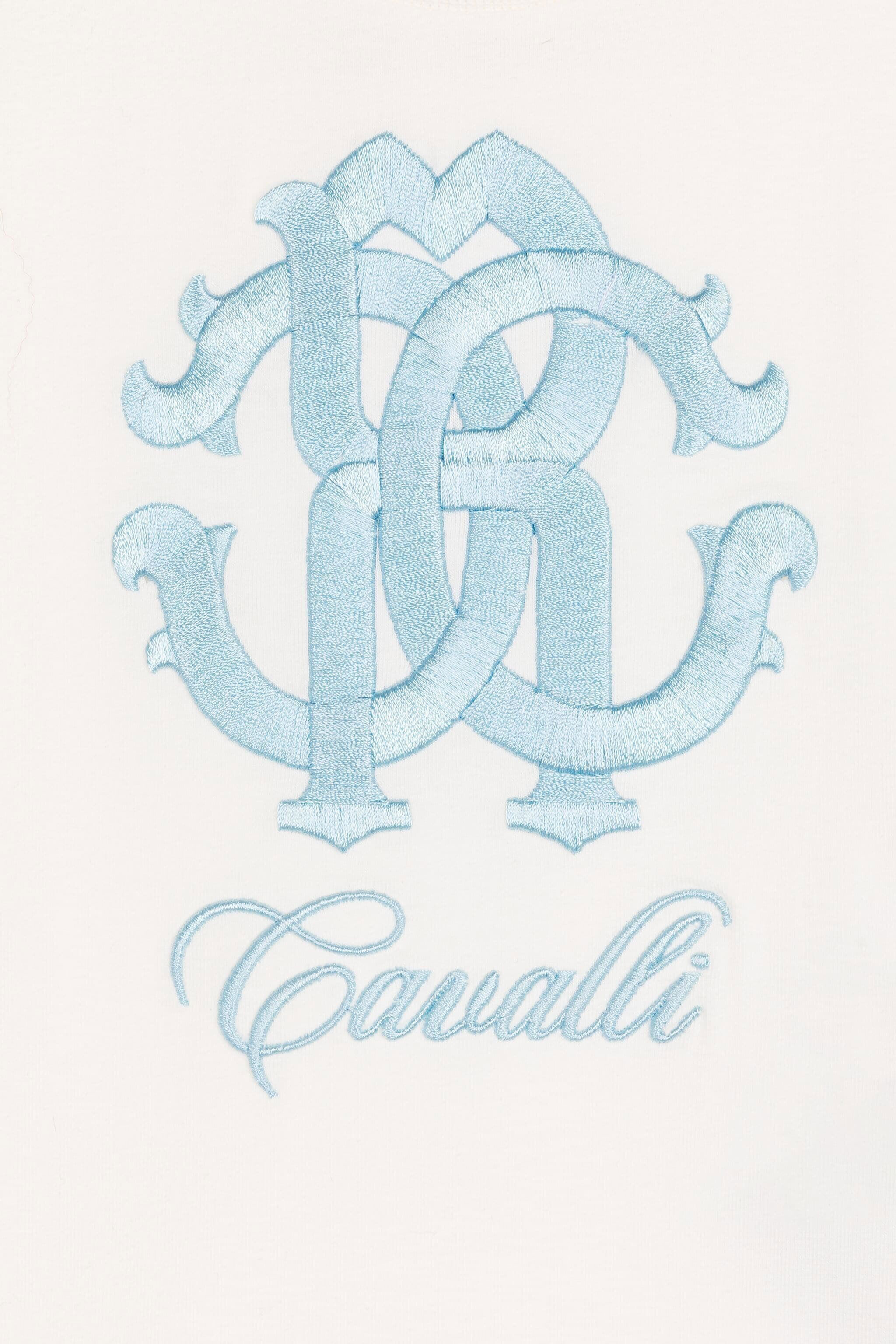 JU Embroidered-monogram cotton T-shirt JU Embroidered-monogram cotton T-shirt Milky white QJT661-JV025
