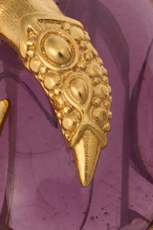 RC Bague De Cocktail Dorée Avec Améthyste RC Bague De Cocktail Dorée Avec Améthyste ORO/AMETISTA VWG003-AM081