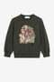 JU Sudadera con tigre Verde oscuro PJT975-CF050