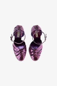 RC Platform sandals with woven upper Purple RKS008-PZ548