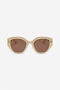 RC Lunettes de soleil larges et féminines sur le devant avec double anneau décoratif SHINY FULL CREAM UALD05-ID200