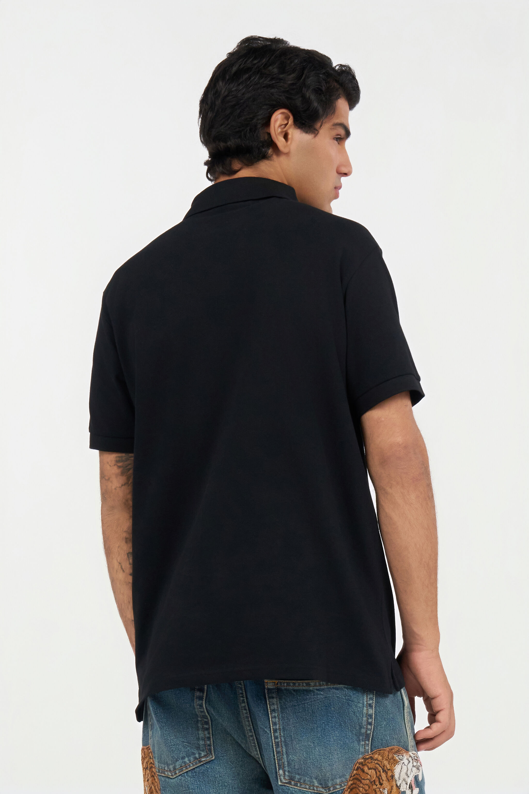 RC Black Polo with Monogram RC RC Black Polo with Monogram RC Black QOT65A-KB001