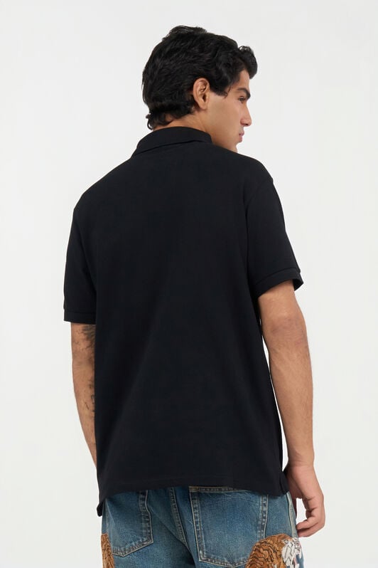 RC Black Polo with Monogram RC RC Black Polo with Monogram RC Black QOT65A-KB001