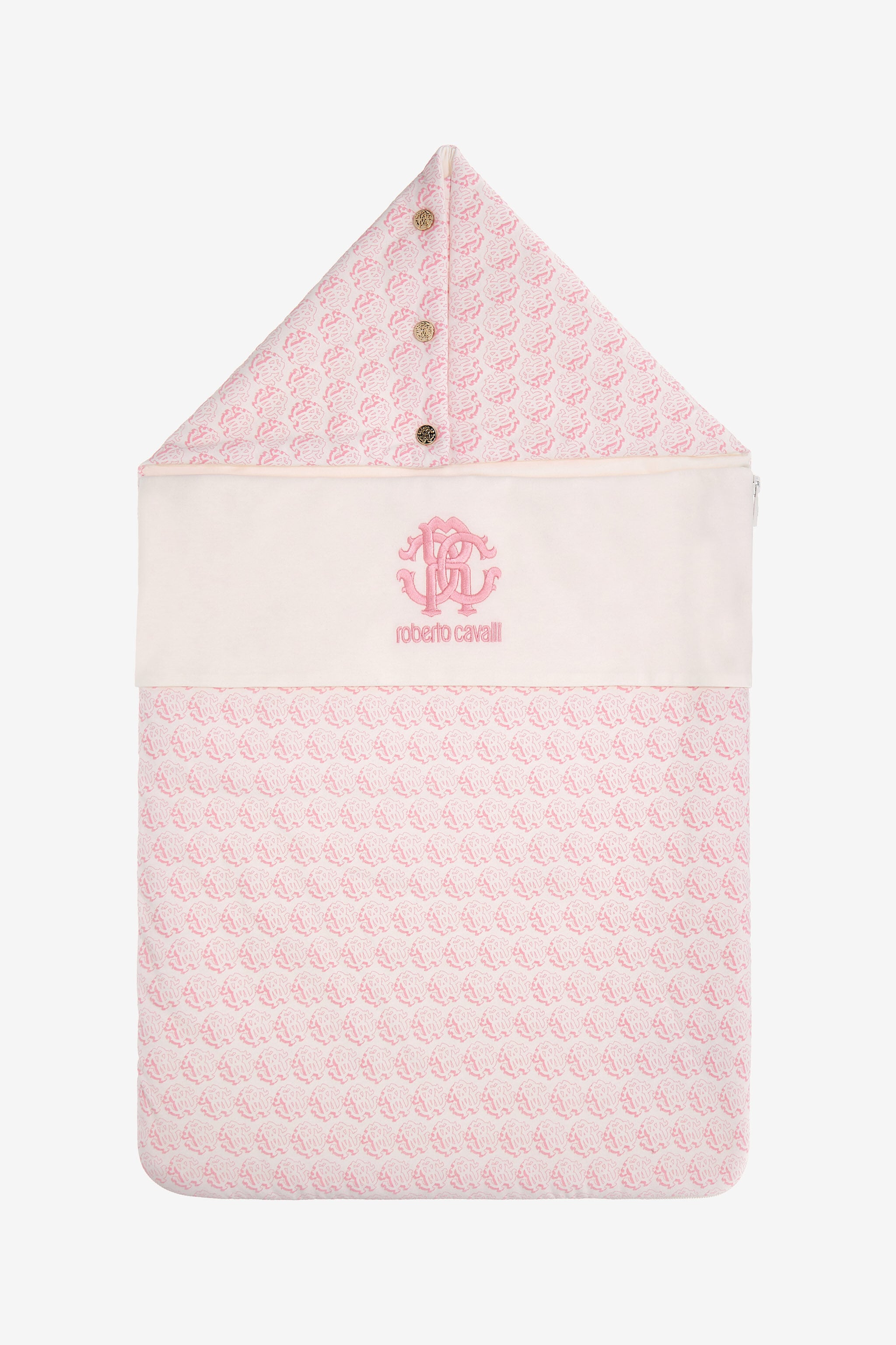 JU RC Monogram print cotton baby nest JU RC Monogram print cotton baby nest Rosa SJT836-JFI70