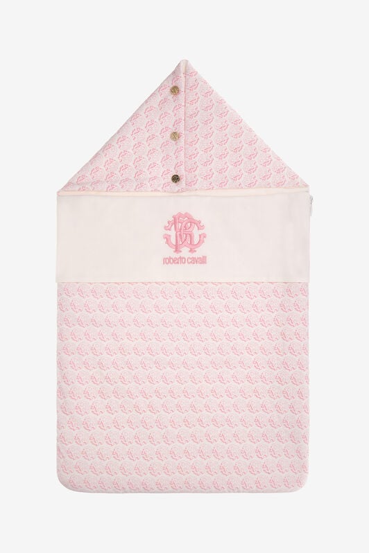 JU RC Monogram print cotton baby nest JU RC Monogram print cotton baby nest Rosa SJT836-JFI70