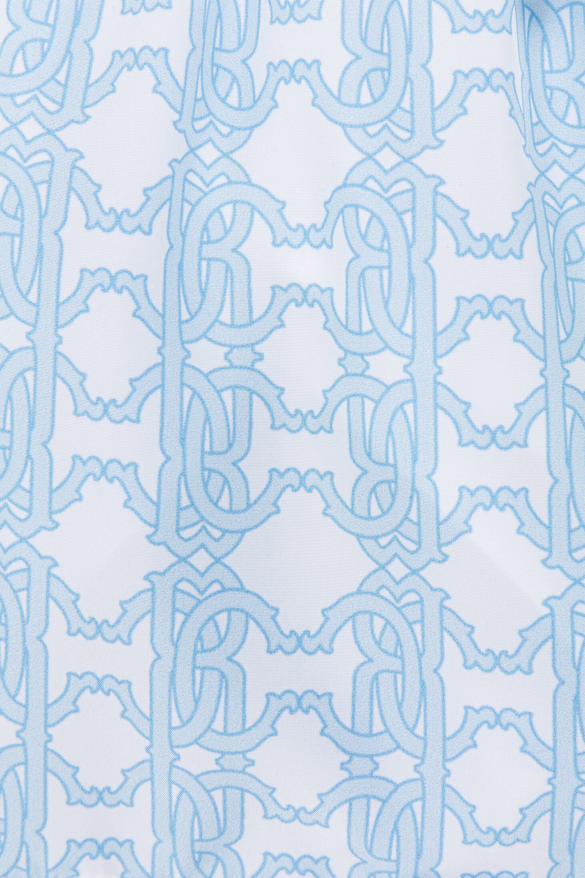 JU RC Monogram-Print Swim Shorts JU RC Monogram-Print Swim Shorts BABY BLUE QJH002-HVF66