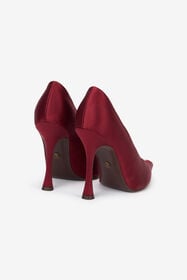 RC Burgundy Pumps With Leaf Insert Red VWS002-FL113
