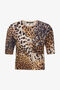 RC Malachite Print Short sleeve Knit RC Malachite Print Short sleeve Knit Marron clair TKM612-MQ014
