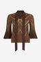 RC Chevron Pattern Knit Top RC Chevron Pattern Knit Top BROWN/PINK XQM606-MO007