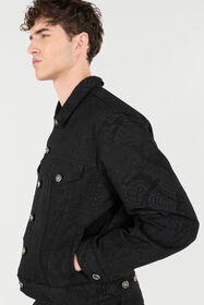 RC Python-Print Denim Jacket Black URJ415-4NN53