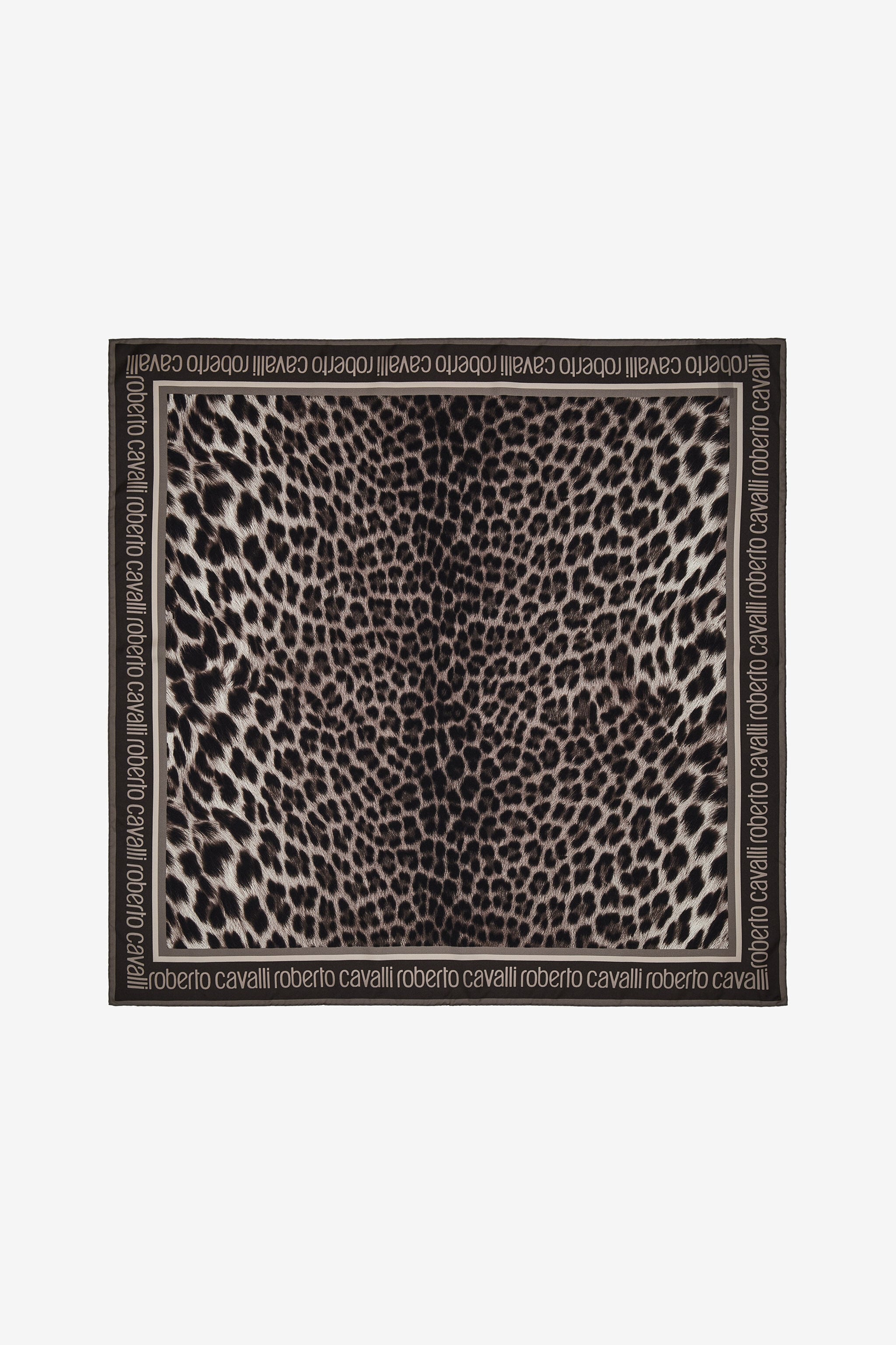 RC Roberto Cavalli foulard with Giaguaro Heritage print RC Roberto Cavalli foulard with Giaguaro Heritage print Dark gray SYI00A-2NL53
