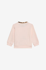 JU Sudadera floral con ribete de leopardo PINK H/G.N XJT66C-CF050