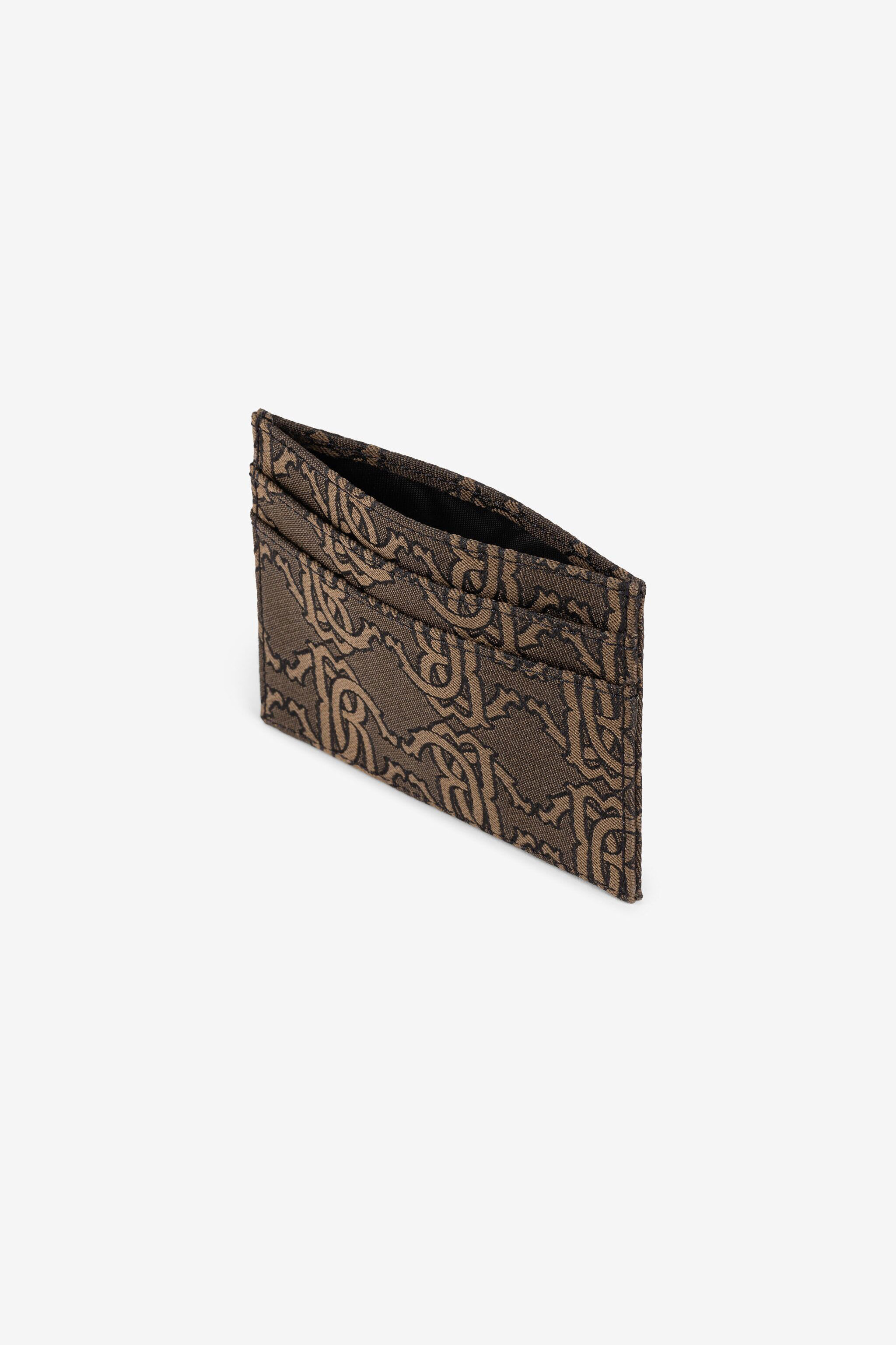 RC RC Monogram-Jacquard Card Holder RC RC Monogram-Jacquard Card Holder Brown PRA008-DJ001