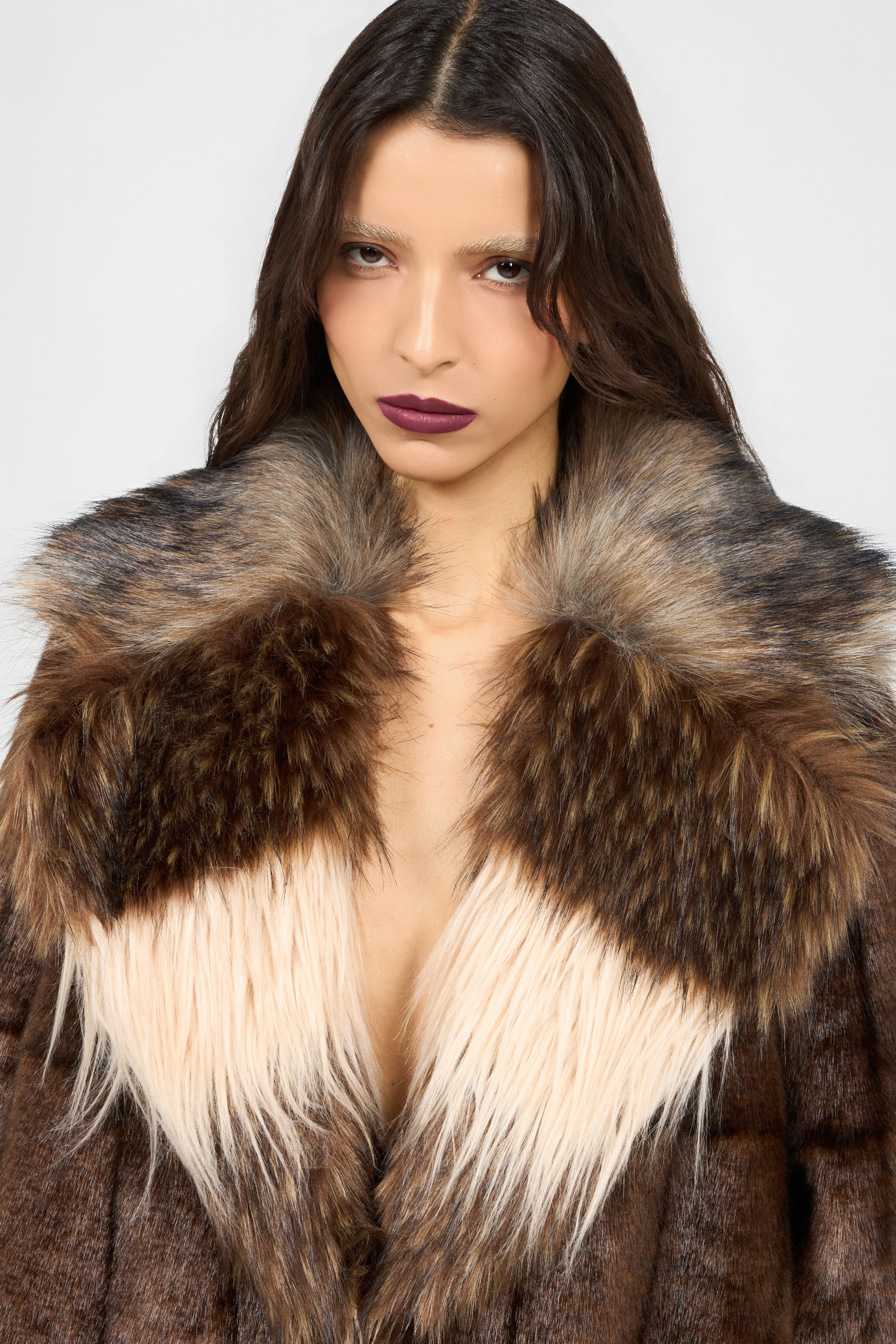 RC Cappotto Marrone In Faux Fur RC Cappotto Marrone In Faux Fur BROWN XQT504-FY033