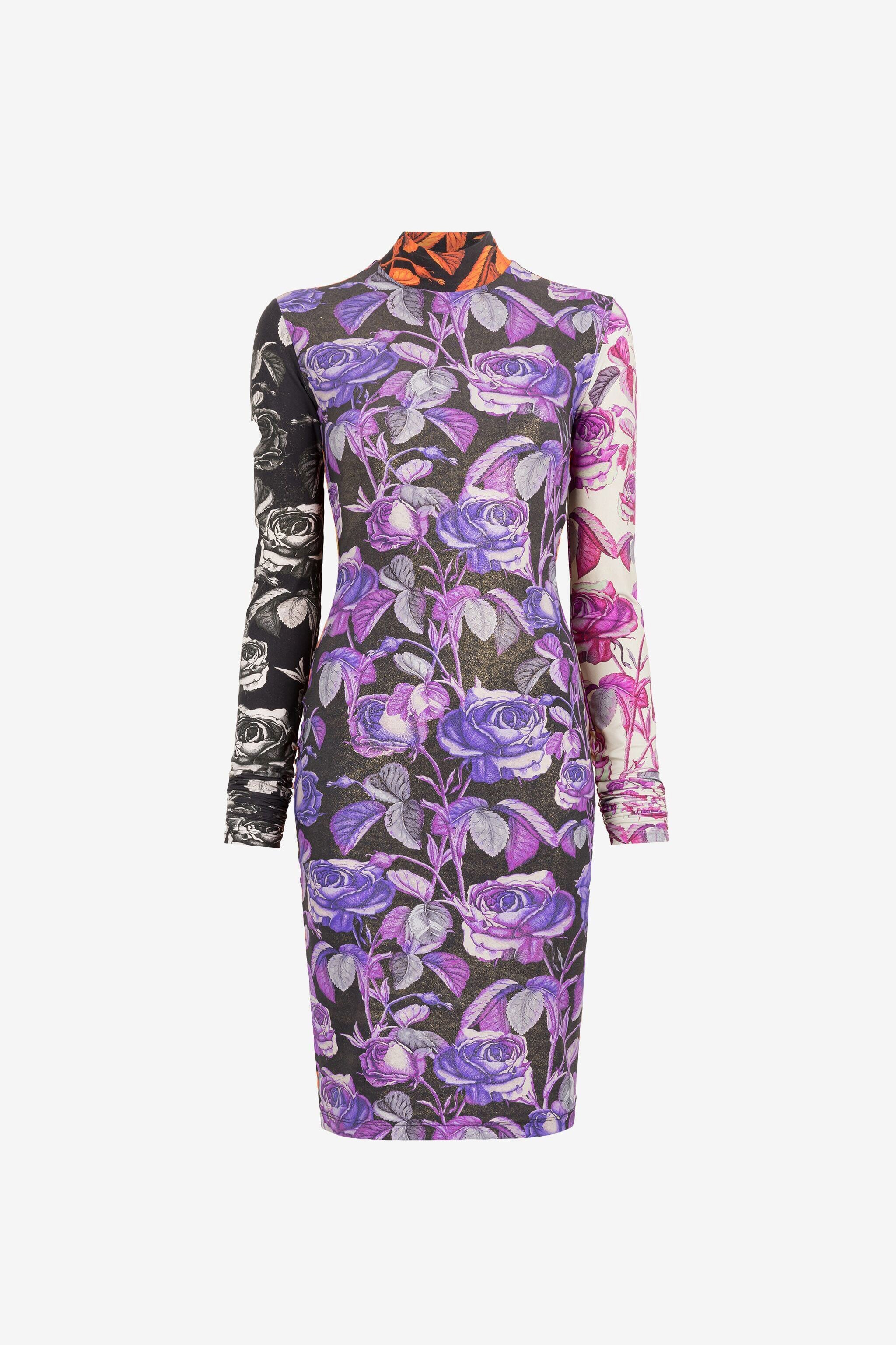 RC Rose-Print Dress RC Rose-Print Dress Purple PQT10C-LNF03
