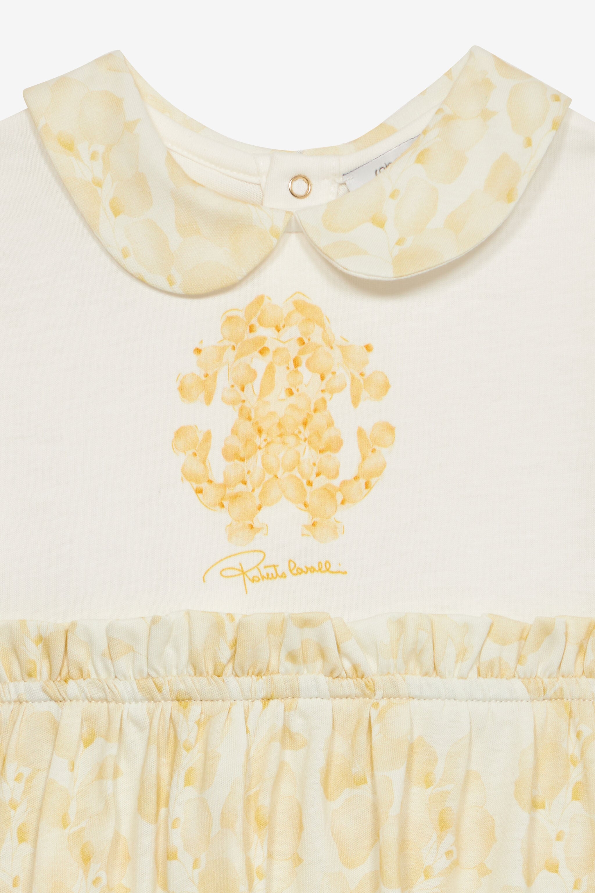 JU RC Monogram Dress With Floral Print JU RC Monogram Dress With Floral Print Yellow UJT104-JD001