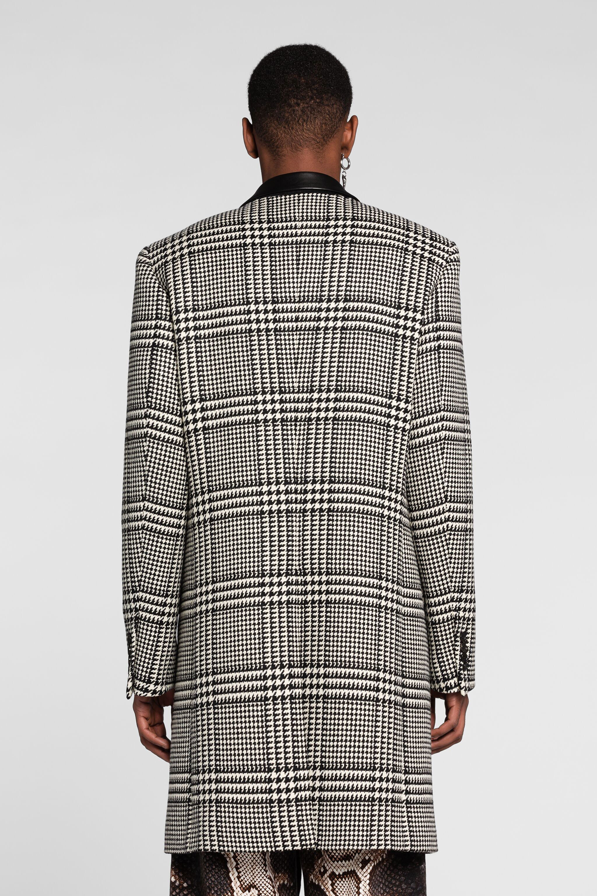 RC Houndstooth Single-Breasted Coat RC Houndstooth Single-Breasted Coat WHITE/BLACK PNT500-GA007