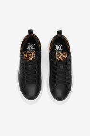 JC Black Sneakers With Leopard Detail BLACK VFS077-VF605