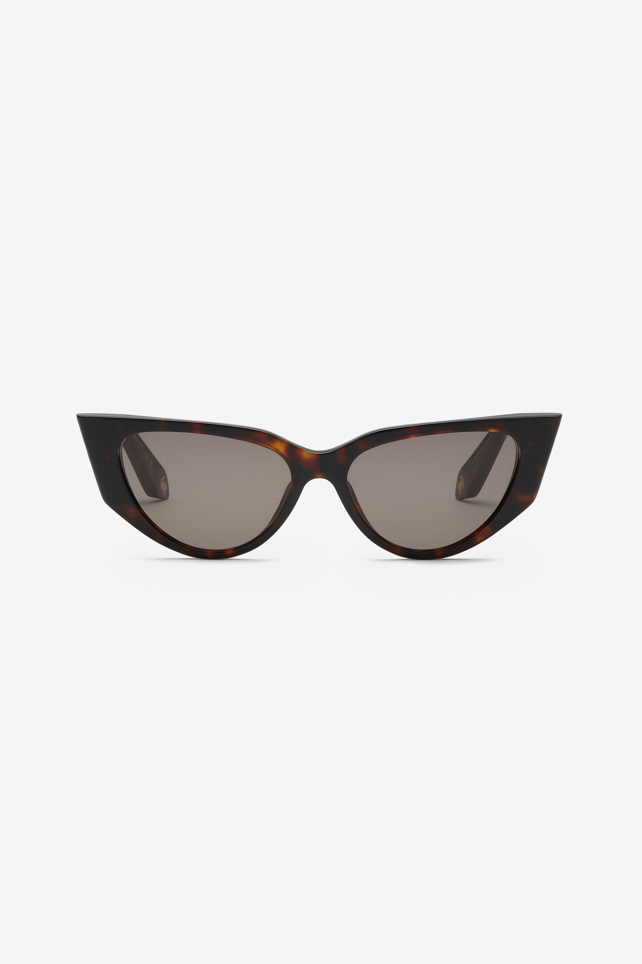 RC Cat-eye shape sunglasses with scale effect temples RC Cat-eye shape sunglasses with scale effect temples SHINY BROWN/YELLOW H UALD12-ID207